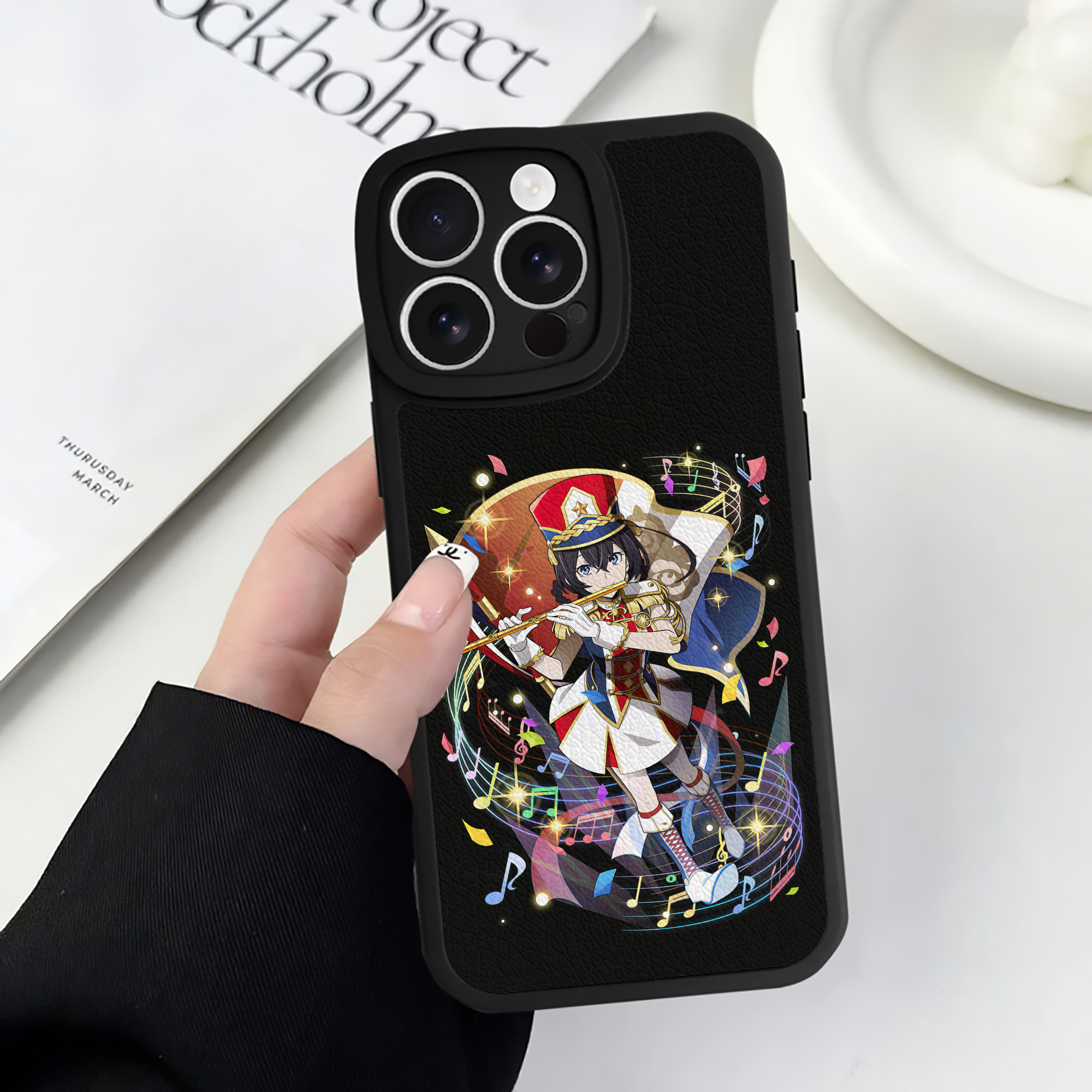 （画像用） 文豪ストレイドッグス Bungo Stray Dogs 【iPhone 16シリーズ対応】シリコンスマホケース（レザー調） 材質：シリコン